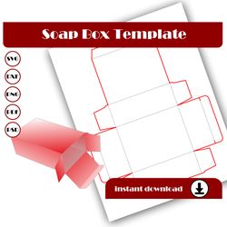 soap box template, kraft soap box, gift box svg, dxf, pdf, png, 8.5x11 sheet printable, paper soap box, soap packaging