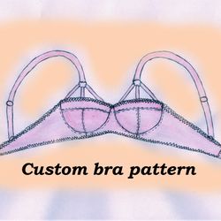 wired bra pattern, custom bra pattern, monica, bra pattern plus size, underwire bra pattern, ladies underwear pattern