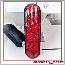 ith embroidery design case for pens, pencils or markers