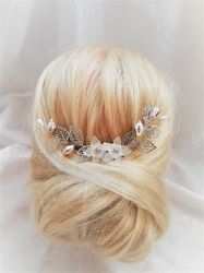bridal headpiece, wedding hair comb, floral hair comb, wedding hair vine, bridal hair comb, bridal hair accessories