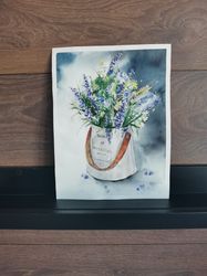 watercolor summer bouquet painting