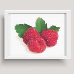 pdf file, cross stitch pattern, raspberry