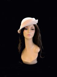 cream ivory vintage hat, 1920s style hat, winter hat ,1930s hat, 1940s hat