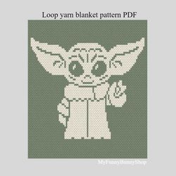 loop yarn baby yoda blanket pattern pdf download