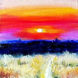 sunset painting northern california original art landscape wall art