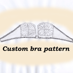 50s bullet bra pattern, custom bra pattern, 50s bra pattern, 1950s bra pattern, pin up girl bra pattern, vintage pattern