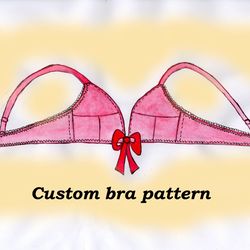 front closure bralette pattern, custom bra pattern, veronica, wireless bra pattern, lounge bra pattern, sexy bra pattern