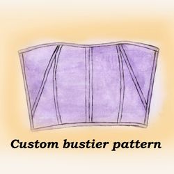 strapless bustier pattern, beatrice, custom bustier pattern, corset top pattern, off shoulder bustier pattern