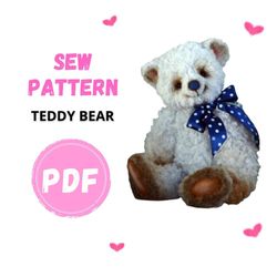 teddy bear pattern - figure stuffed animal, pattern pdf-teddy bear, teddy bear , animal pattern, bear pattern