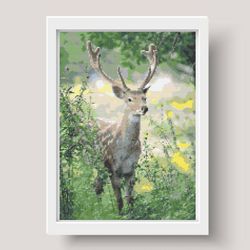 cross stitch pattern, pdf, deer