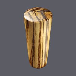 zebrawood. wood gear shift knob, vintage shifter/stick. car accessory. automatic/manual