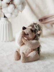 cute teddy hedgehog, artist teddy toy