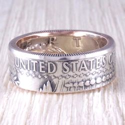 silver coin ring (usa) kennedy half dollar