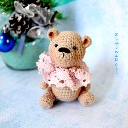 bear miniature crochet pattern pdf in english  amigurumi small bear crochet