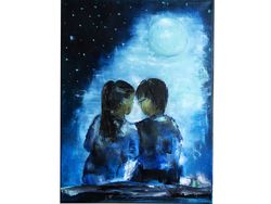 hinny oil painting love couple artwork harry and ginny art