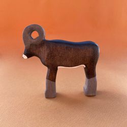 wooden ram figurine - ram toy - wooden animals - wooden toys - wild animals - natural toys - gift for kids