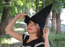 adult witch hat wizard hat women halloween costume crochet personalized witch gift custom fairy hat fantasy clothing