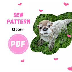 pattern otter digital /posing toy /toy otter sewing/ pdf pattern