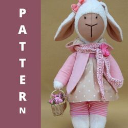 toy sewing pattern stuffed animal sewing pattern, plush sewing pattern toy sheep pattern