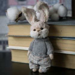 teddy bunny alice handmade teddy bunny collectible teddy collectible toy handmade toy stuffed bunny