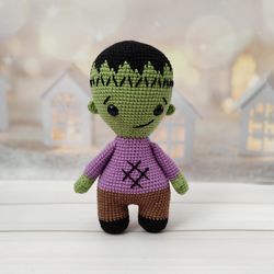 Halloween Gift, Halloween Toy, Frankenstein Toy, Crochet Frankenstein