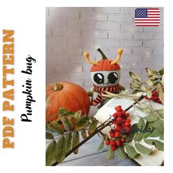 halloween toy pdf pattern; pumpkin bug crochet tutorial