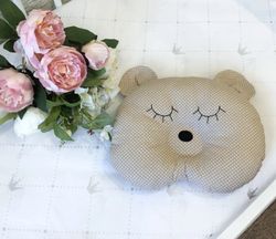 baby pillow pattern, newborn pillow, baby crib pillow, baby pillow,diy pillow,  bear pillow