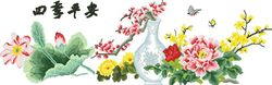 scheme cross stitch pattern | flower arrangement | #128