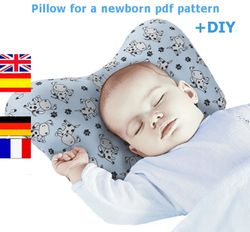 crib pillow pattern, newborn pillow pattern, newborn cushion pattern, baby crib pillow, baby pillow