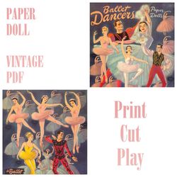 Digital | Vintage Paper Doll | Printable - Print - Cut - Play | PDF