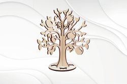 3d puzzle apple tree, ready laser cutting file. laser cut pattern, glowforge svg project.