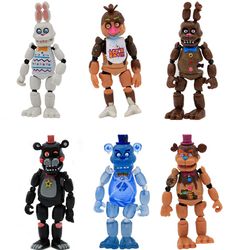 6pc five nights at freddy's fnaf set christmas figure nightmare cake topper 2021