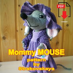 tutorial: mommy mouse crochet pattern