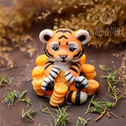 tiger candle, mold for candles, soap, resin symbols 2022 year