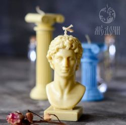 alexander bust candle mold / resin mold / soap mold : “alexander the great bust/ makedonian