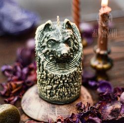 candle mold / resin mold / soap mold : “wolf’s totem”