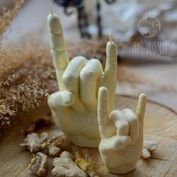 candle mold / resin mold / soap mold : “hand mold/rock gesture/ candle figures”