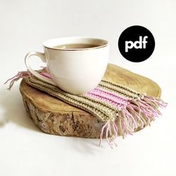 rectangular mug coaster crochet pattern pdf