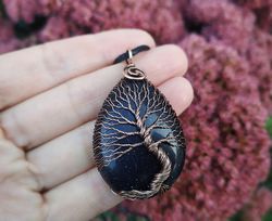 7 year anniversary yggdrasil jewelry gift for husband, copper 7th wedding anniversary tree of life pendant gift for him,