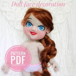 doll face pattern amigurumi doll eyes pattern pdf in english crochet doll face