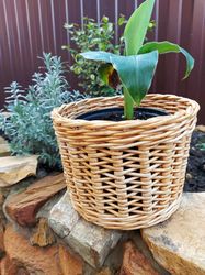 Flower Planter Wicker Round Basket Wicker Pot