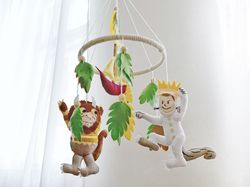 where the wild things are baby mobile nursery woodland baby mobile for crib cot baby mobile max and monsters