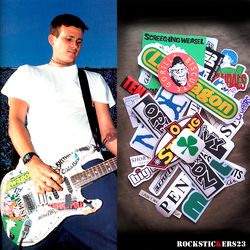 tom delonge stickers guitar fender white strat decal blink-182 set 28