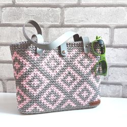 custom handle tote bag hand-woven tote