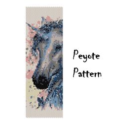 unicorn peyote beading pattern bracelet, seed bead patterns, beaded pattern graph digital pdf