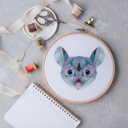 geometric mouse cross stitch pattern