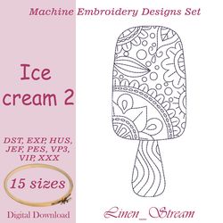 Ice cream 8 One Machinembdesign in 8 formats and 15 sizes
