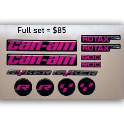 brp can am ryker 3d decal sticker kit "pink generation"