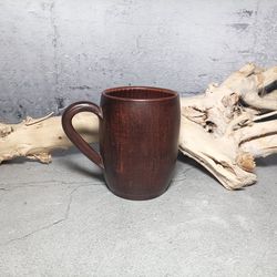 pottery mug for beer handmade red clay, pottery clay big cup 25.36 fl.oz 