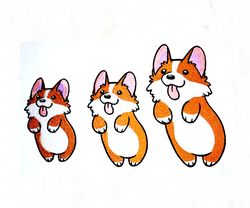 corgi dog. corgi puppy. machine embroidery design. children's embroidery. pretty dog. 3 sizes. home pet. embroidery dog.